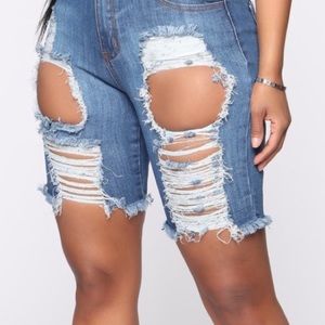 Classy Denim Shorts (Long)